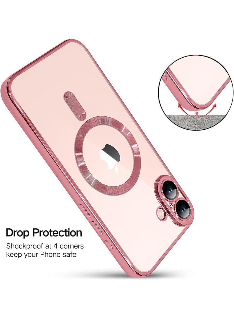 Magnetic for iPhone 16 Case with MagSafe [Never Yellowing] [Military Grade Drop Protection] Full Camera Lens Protector Plating Soft Clear Phone Case - Image 3